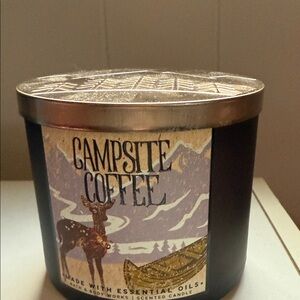 Bath & Body Works Campsite Coffee Candle - Black and Brown